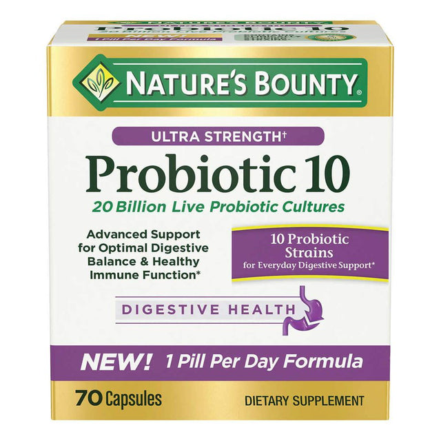 Nature'S Bounty Ultra Strength Probiotic 10, 70 Capsules