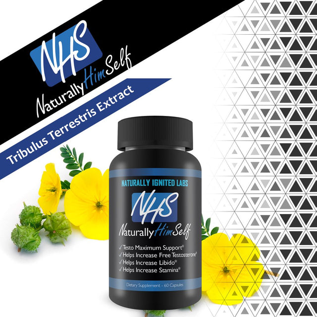Naturally Him Self - Tribulus T Maximum Support - Tribulus Terrestris for Men - Power - Natural - Stamina - Libido Enhancer for Men - by Naturally Ignited Labs - 30 Servings