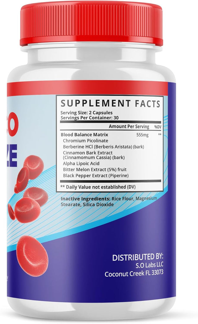 (2 Pack) Gluco Freeze Pills - Pills for Blood Advanced Formula - Gluco Freeze Capsules Blood Support Supplement (120 Capsules)