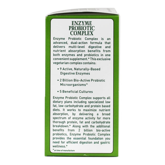 American Health - Enzyme Probiotic Complex Dual Action 2 Billion CFU - 90 Vegetarian Capsules