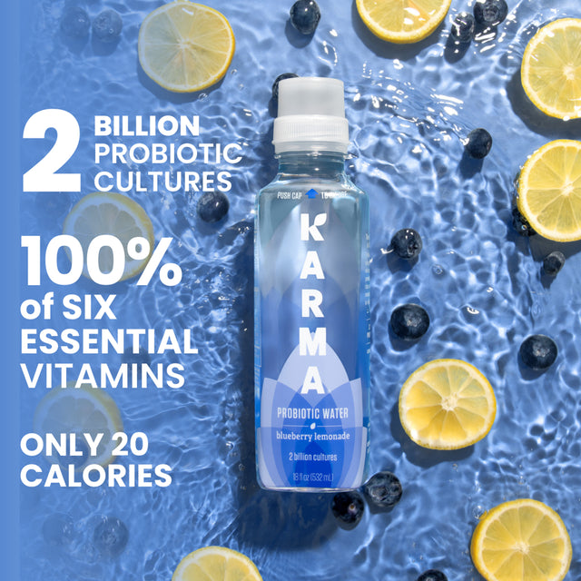 Karma Probiotic Water, Blueberry Lemonade, 18 Fl. Oz., 1 Count Bottle