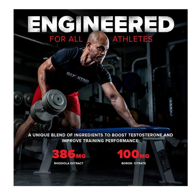 Six Star Testosterone Booster Enhances Training Performance, 60Ct, 4 Pack