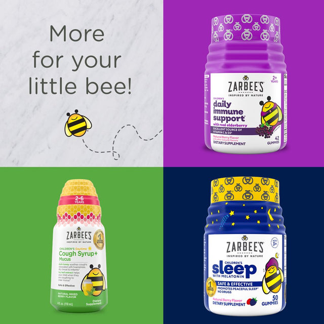 Zarbee'S Melatonin-Free Gentle Bedtime Gummies for Kids, Helps Children Prepare for Sleep, 30Ct