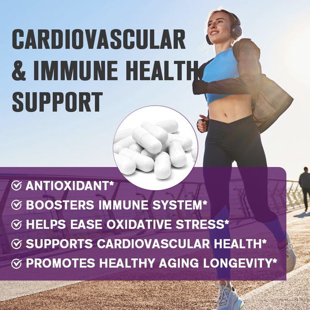 KENOFOR Probiotic Capsules with Lactobacillus Acidophilus, Powerful Antioxidants to Support Skin, Cardiovascular, Digestive, Immune and Respiratory Health