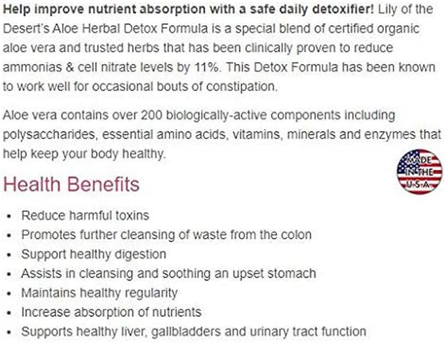 Lily of the Desert Aloe Vera Detox Formula
