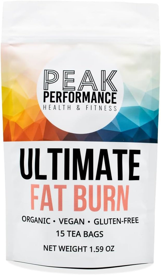 Peak Performance Health & Fitness Ultimate Fat Burn and Weight Loss Tea, Fat Burning Tea, All Natural Detox, Reduces Bloating, Laxative Free, Cleanse (30)