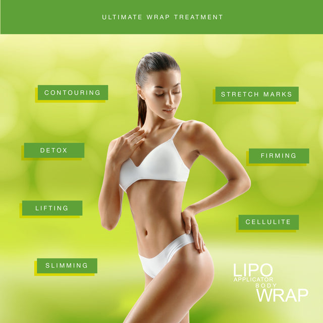 Lipo Applicator Body Wraps It Works for Stomach Inch Loss Tone Contouring Shaping - 6 Weight Loss Wraps