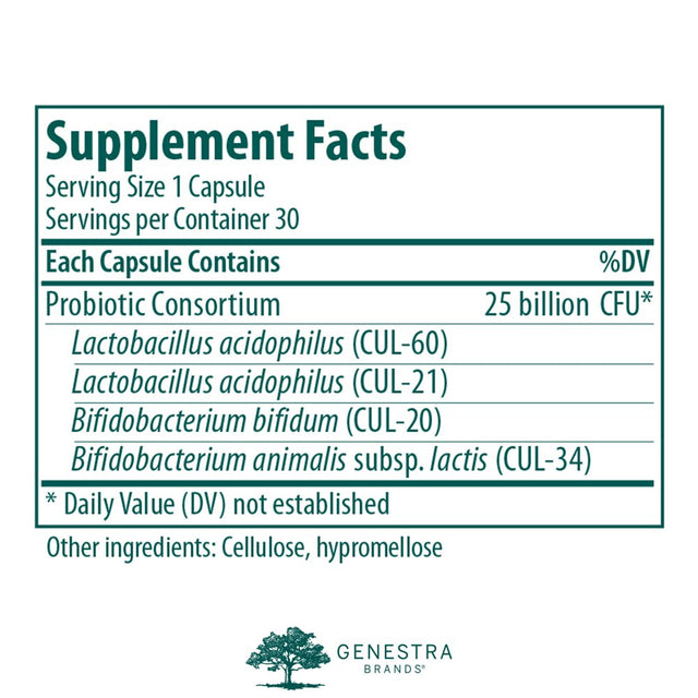 Genestra Brands HMF Intensive | Four Strains of Probiotics to Support Intestinal Health, Abdominal Comfort, and Healthy Microflora* | 30 Capsules