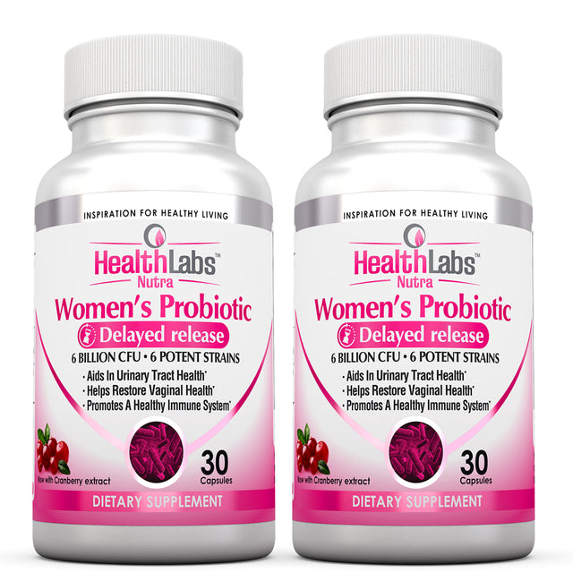Health Labs Nutra Probiotics for Women 2-Month Supply with Cranberry & D-Mannose €“ Promotes Optimal Vaginal, Urinary and Digestive Health (Pack of 2)