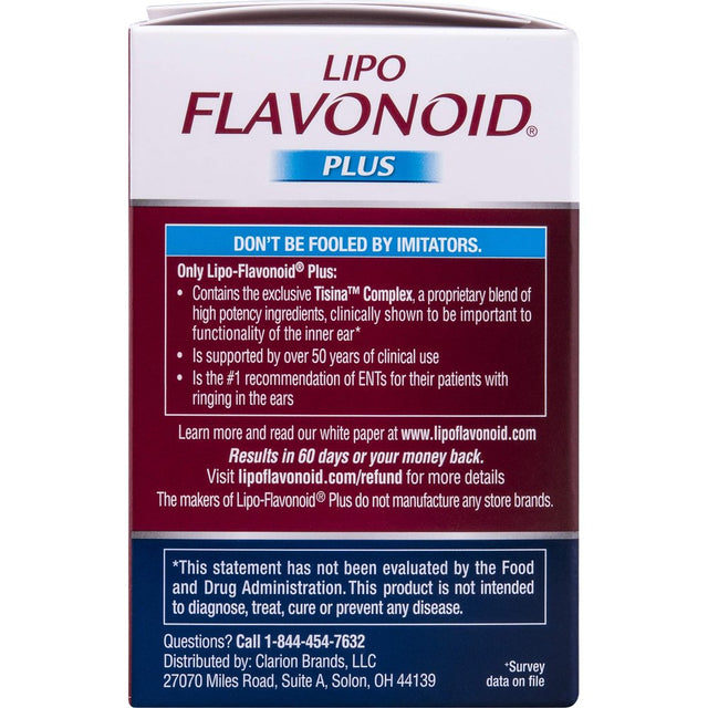 Lipo-Flavonoid plus Ear Health Supplement, 100 Caplets