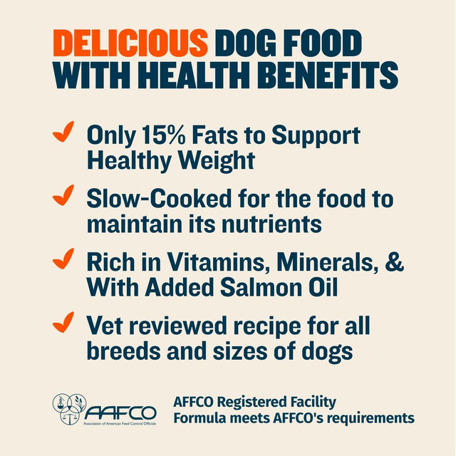 Classic Fresh Catch Chicken, Rice & Fish Recipe - Slow-Cooked, Nutritious Puppy & Dog Food, Large Kibble Wholesome Dog Food, Natural Dog Food W/Added Vitamins, Minerals, & Nutrients, 12 Lbs