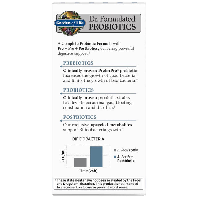 Garden of Life Gas & Bloating Relief Probiotic Capsules - 30Ct