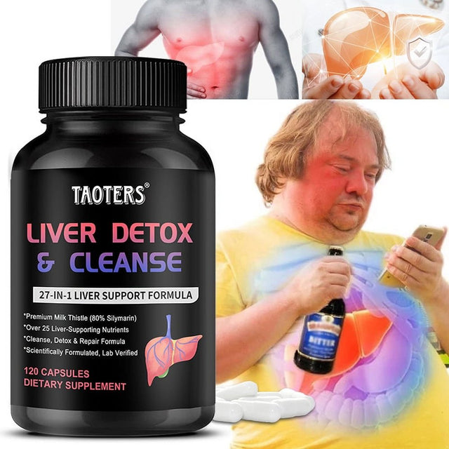 Liver Cleanse Detox & Repair | 25+ Herbs | Premium Liver Health Formula | Liver Support Detox Cleanse Supplement