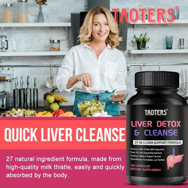 Liver Cleanse Detox & Repair | 25+ Herbs | Premium Liver Health Formula | Liver Support Detox Cleanse Supplement
