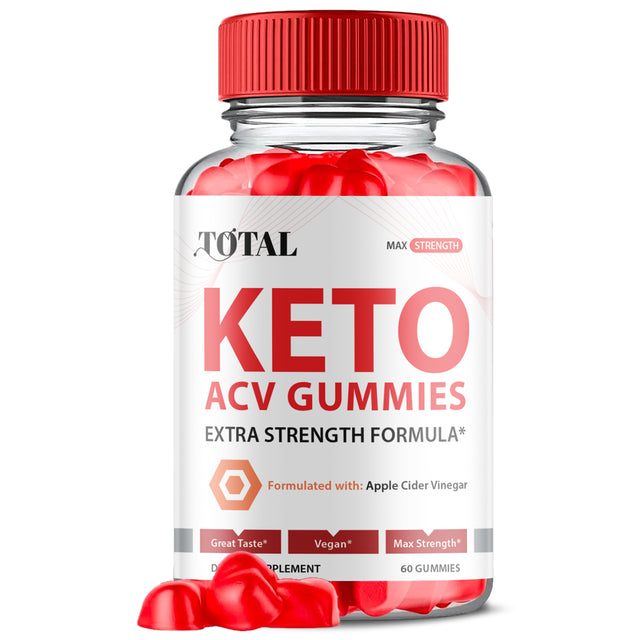 (1 Pack) Total Keto ACV Gummies - Supplement for Weight Loss - Energy & Focus Boosting Dietary Supplements for Weight Management & Metabolism - Fat Burn - 60 Gummies