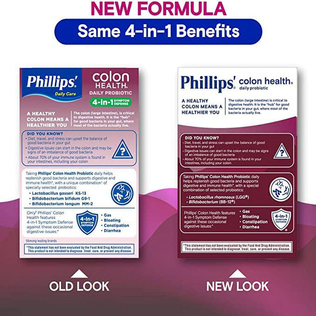 Phillips Colon Health Daily Unisex Probiotic Supplement Caps, 60 Count