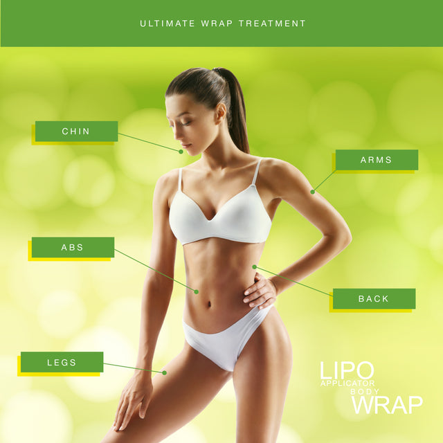 Lipo Applicator Body Wraps It Works for Stomach Inch Loss Tone Contouring Shaping - 6 Weight Loss Wraps