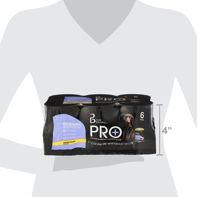 Pure Balance Pro+ Performance Wet Food for Dogs, Chicken Recipe, 12.5 Oz, 6 Count