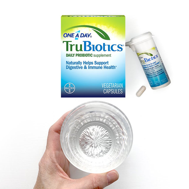 One a Day Trubiotics, Daily Probiotic Supplement for Digestive Health, 30-Capsule Box