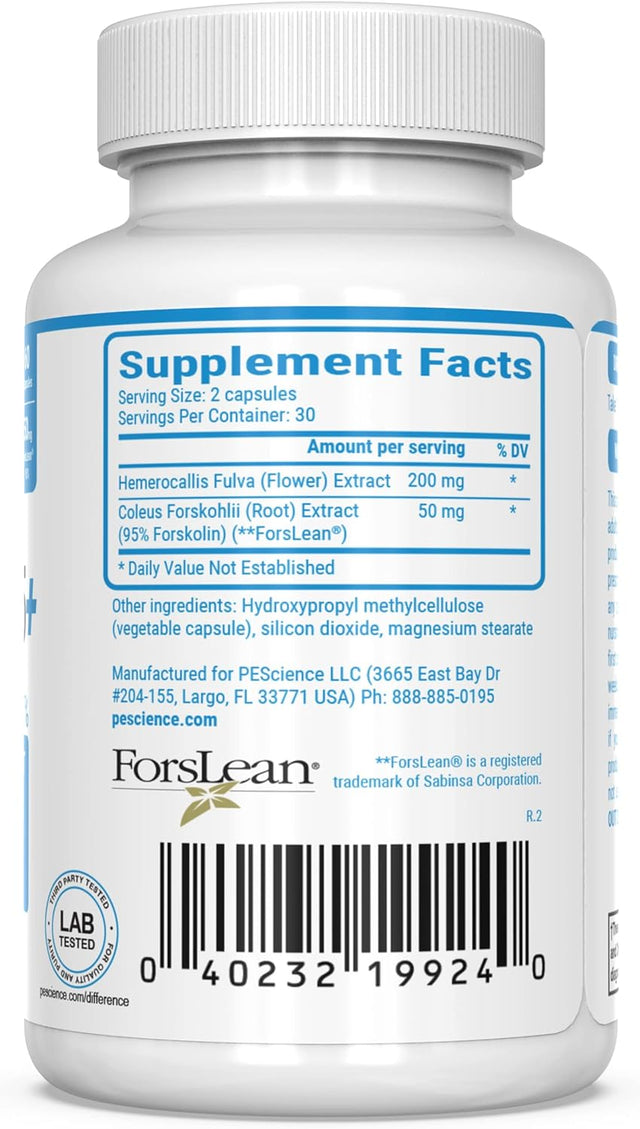 Pescience Forskolin Capsules, 95% Pure Forskolin Extract, Patented Forslean, 60 Count