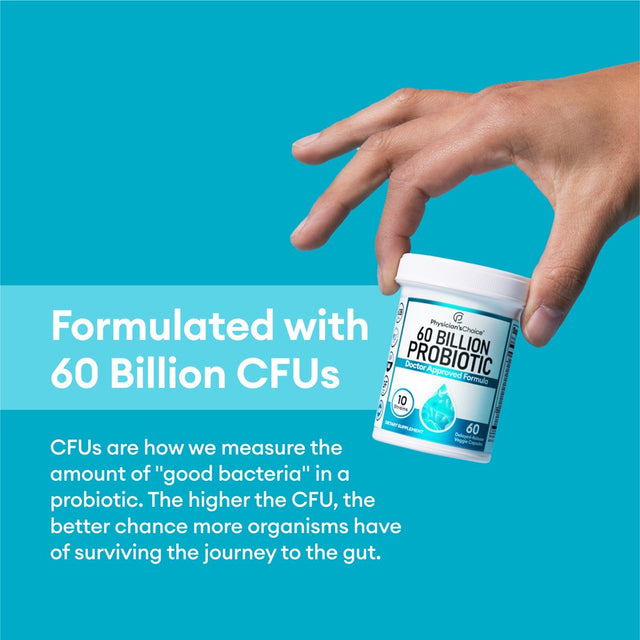Physician’S Choice 60 Billion Probiotic, for Women & Men, 60 Count, Digestive & Gut Health