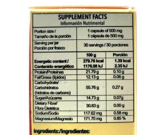 Less Less Pills Original Natural Fat Burner Capsules 500Mg 30 Capsules