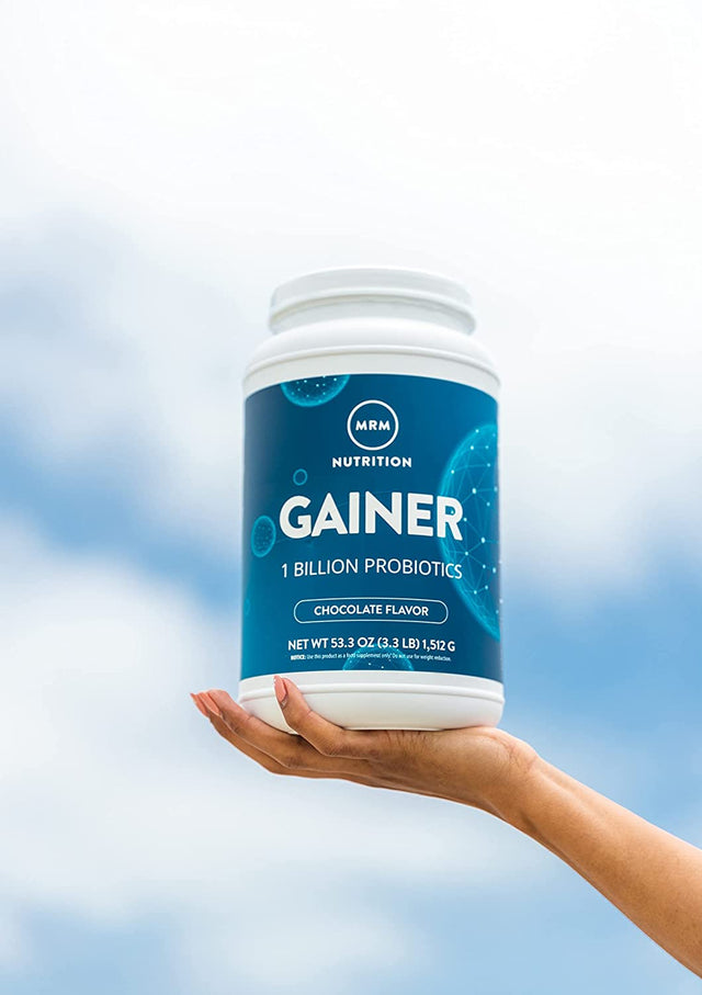 MRM Nutrition Gainer Protein with Probiotics + Postbiotics | Vanilla Flavored | 25G Protein | Whey Concentrate + Isolate + Micellar Casein| Slow + Fast Digesting| with Digestive Enzymes | 18 Servings