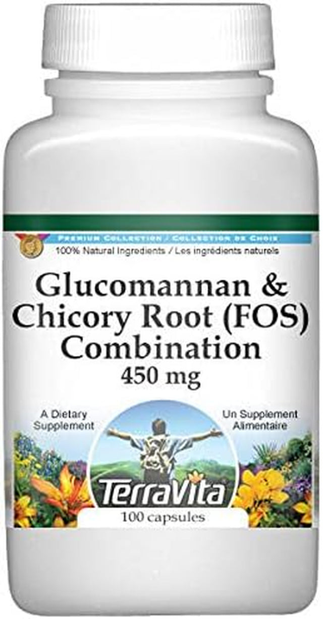 Terravita Glucomannan and Chicory Root (FOS) Combination - 450 Mg (100 Capsules, ZIN: 517028)