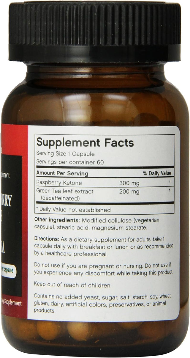 Futurebiotics Red Rasberry Ketone + Green Tea, 60 Vegetarian Capsules