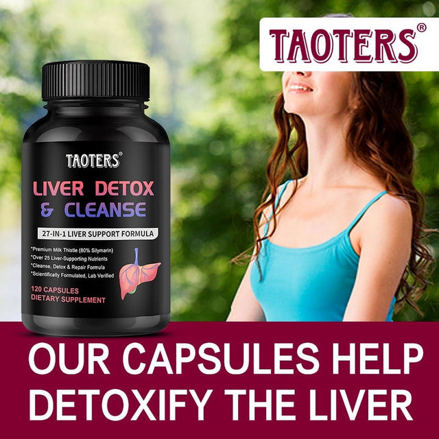 Liver Cleanse Detox & Repair | 25+ Herbs | Premium Liver Health Formula | Liver Support Detox Cleanse Supplement