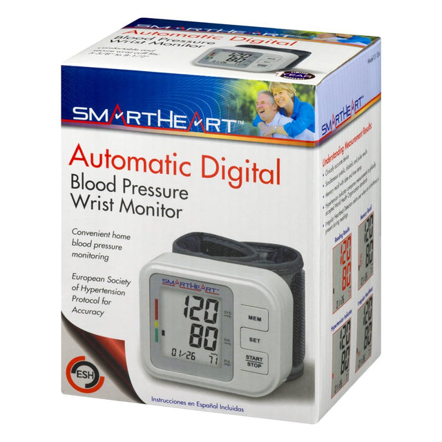 Smartheart Automatic Digital Wrist Blood Pressure Monitor