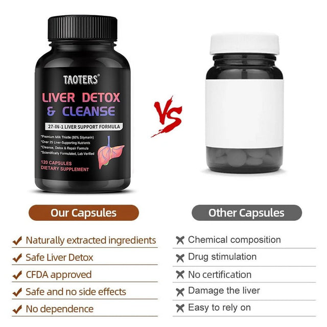 Liver Cleanse Detox & Repair | 25+ Herbs | Premium Liver Health Formula | Liver Support Detox Cleanse Supplement