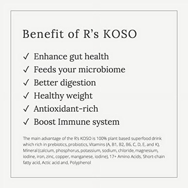 3-Day Cleanse by R'S KOSO - Japanese Enzyme Drink Rich in Probiotics and Prebiotic, Made from 100+ Vegetables & Fruits - Natural Support for Better Digestion & Gut Health + Detox + Cleanse - 16Oz