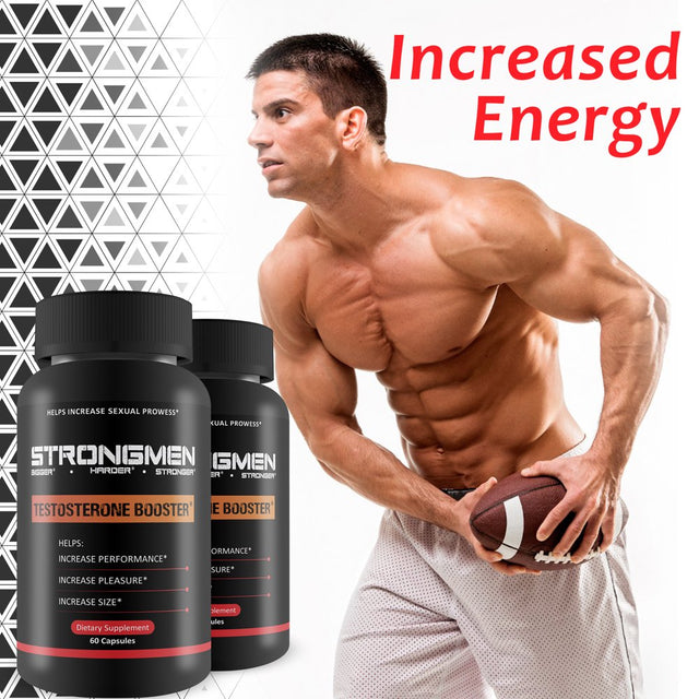 Strongmen Testosterone Booster for Men - Increase Performance, Pleasure, and Size - Improve Energy, Endurance, and Weight Loss - 60 Capsules