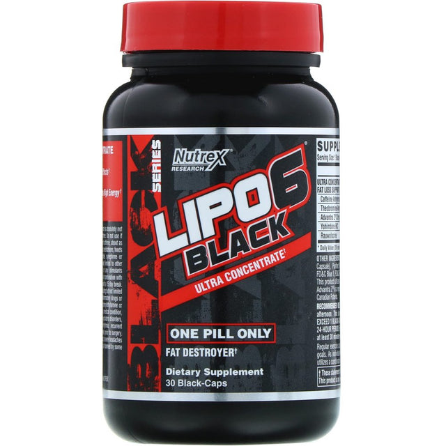 LIPO-6 Black, Ultra Concentrate, 30 Black-Caps, Nutrex Research