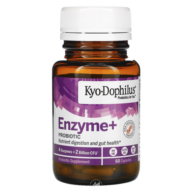 Kyolic, Kyo Dophilus, Probiotics plus Enzymes, 60 Capsules, Pack of 2