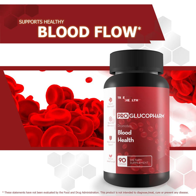 Pro Glucopharm - Blood Sugar Support Supplement for Men & Women - with Cinnamon, Berberine, Zinc, & Magnesium - Support Healthy Blood Flow & Immune Function - Promote Reduced Inflammation Naturally