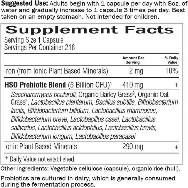 Garden of Life Whole Food Probiotic Supplement - Primal Defense Ultra Ultimate for Digestive and Gut Health, 216 Vegetarian Capsules 216 Count (Pack of 1)
