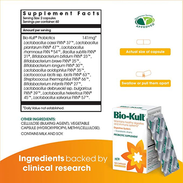 Bio-Kult Gut Health Probiotic Supplement, 30 Count