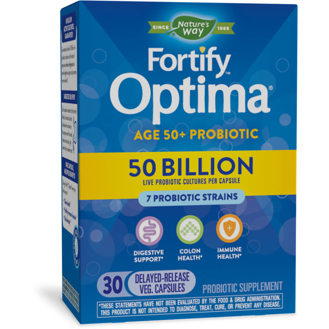 Nature'S Way Fortify™ Optima® Optima Adult 50+ Daily Probiotic, 50 Billion Live Cultures, 7 Strains, 30 Capsules