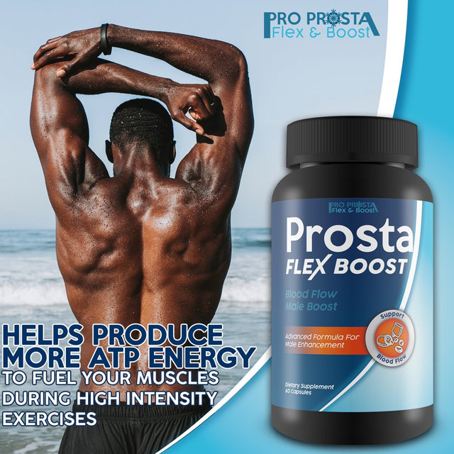 Prosta Flex Boost - Blood Flow Male Boost - Made with Our Purest Most Potent L-Arginine - Our Best Nitric Oxide Supplements for Men Blood Flow and Improved Nutrient Delivery - 60 Count