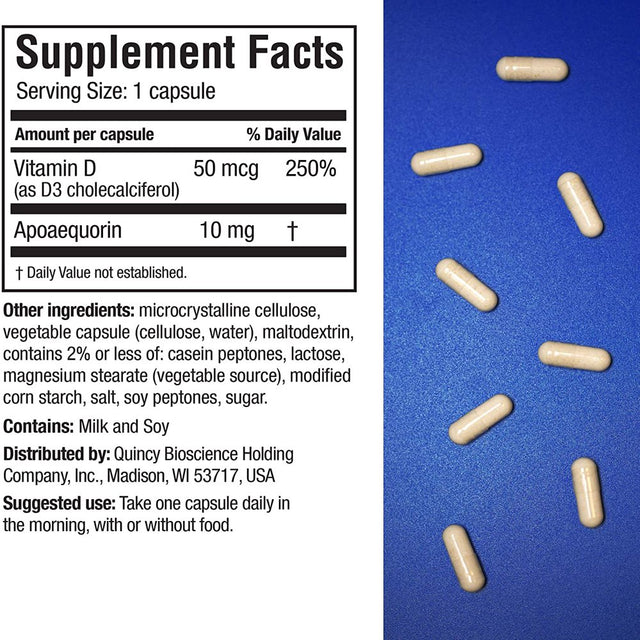 Prevagen Improves Memory - Regular Strength 10Mg, 60 Capsules |2 Pack| with Apoaequorin & Vitamin D | Brain Supplement for Better Brain Health, Supports Healthy Brain Function and Clarity