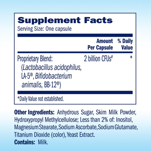 One a Day Trubiotics, Daily Probiotic Supplement for Digestive Health, 30-Capsule Box