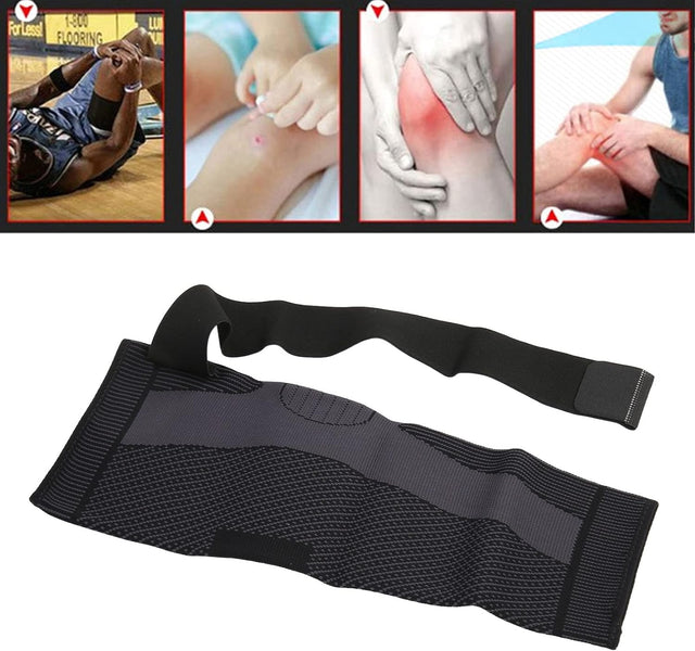 Aoutecen Knee Sleeve, Breathable Soft Nylon Stretch Adjustable Flexible Cycling Knee Brace Protection for Running