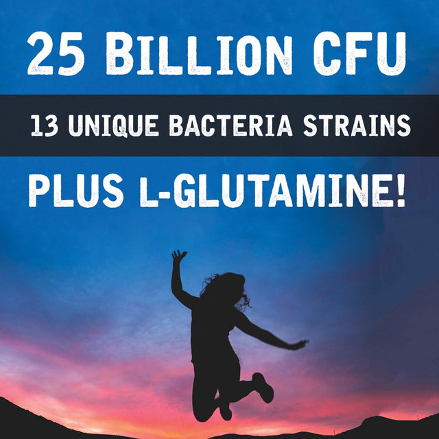 Natural Rhythm Digestive Calm Probiotic (Plus L-Glutamine) 25 Billion CFU and 13 Strains. - 60 Vegetarian Capsules.