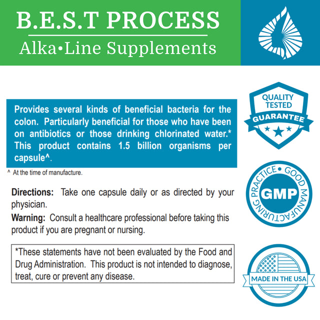 Alkadophilus — Morter Healthsystem Best Process Alkaline — No Refrigeration Probiotic & Prebiotic Digestive Supplement — 1.5 Billion CFU of Good Bacteria & Beetroot — Boosts Digestion, Mood & Vitality