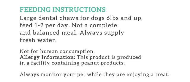 Health Extension Probiotic Dental Bones Dog Treats, Large, 6 Oz. (3 Count)