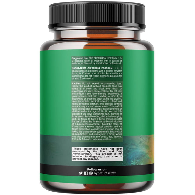 Natural Laxative and Gut Health Supplement - Psyllium Husk Powder Cascara Sagrada Senna Laxative and Lactobacillus Acidophilus Probiotic Supplement - Colon Cleanser & Detox for Weight Loss