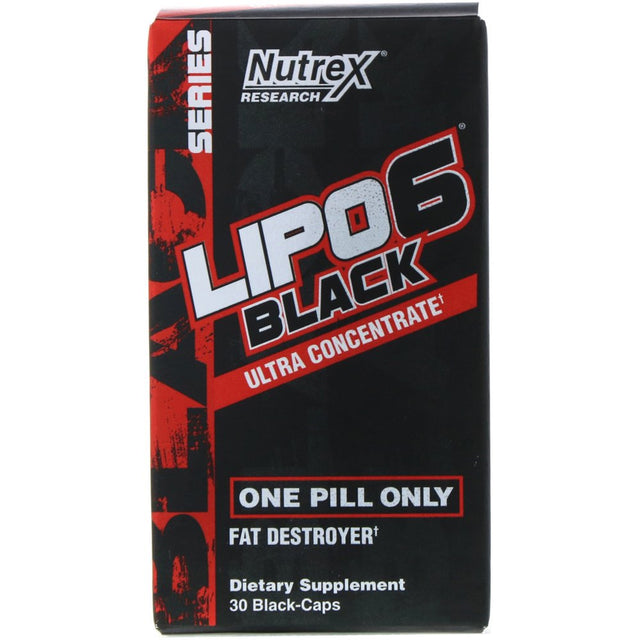 LIPO-6 Black, Ultra Concentrate, 30 Black-Caps, Nutrex Research