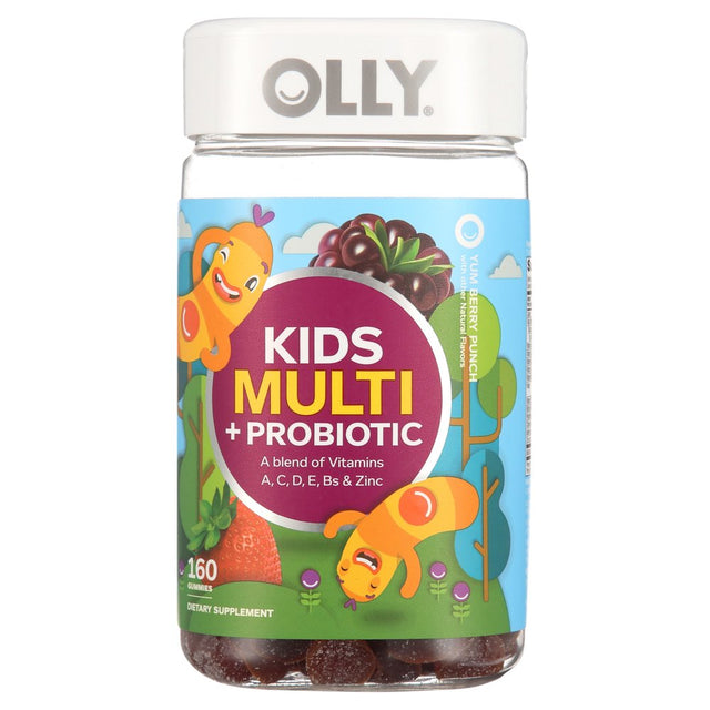 Lil' Ollys Kids' Multi + Probiotic Yum Berry Punch Vitamin Gummies (160 Count)